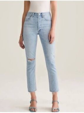 AGOLDE Riley Hi Rise Straight Crop Jean A056B-983 great condition no flaws